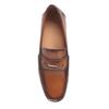 Fashion Men's Brown Genuine Leather Slip-On Loafers Retro British Style Low Heel Comfortable Indoor Banquet Shoes Small Leather Footwear