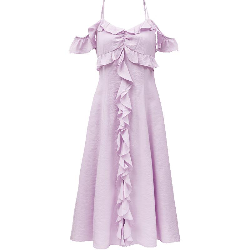 

ONLY 2024 Summer Shirred Waist A-line Camisole Midi Dress S