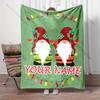 Personalized Name Custom Christmas Blanket Christmas Gnome Blanket Holiday Decor Soft Skin-Friendly Blanket,all Seasons, Gift