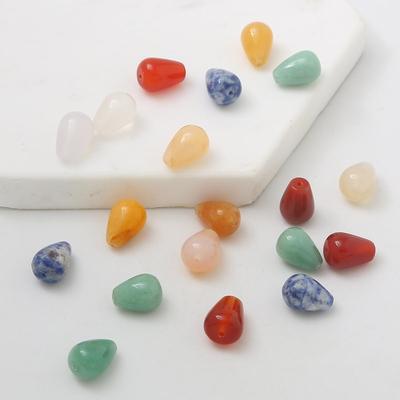 Contas de gota de água multicoloridas em forma de lágrima, pingentes de contas para acessórios de joias faça você mesmo