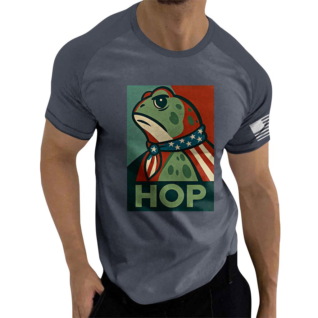 Men's Short-sleeve Top With U.S. Political Raglan Sleeves