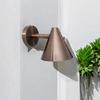 Brass Cone Shade Wall Sconce – Mid‑Century Modern Lamp Fixture
