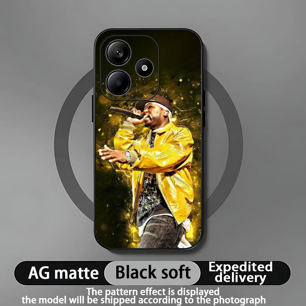 Fashion hot Rapper 50 Cent Phone Case For Xiaomi Redmi Note 14 13 12 11 Pro Plus S 5G 4G Soft Black Phone Cover