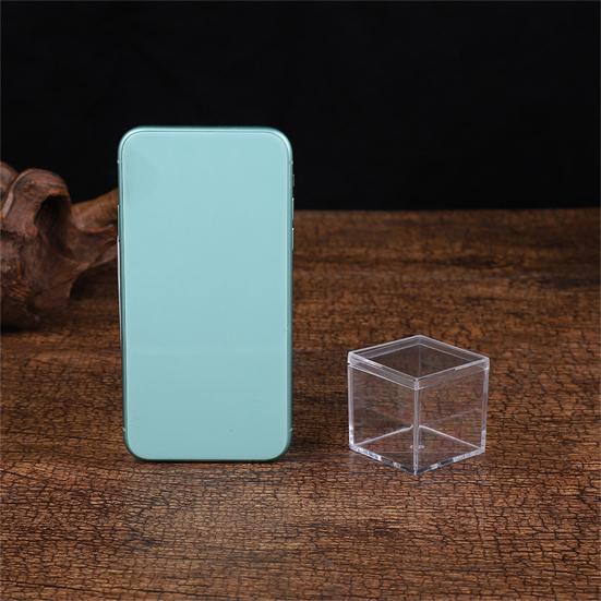 4Pcs Durable Candy Box Multiple Uses PS Transparent Cube Compact Portable Lid Case Organizer Container for Wedding