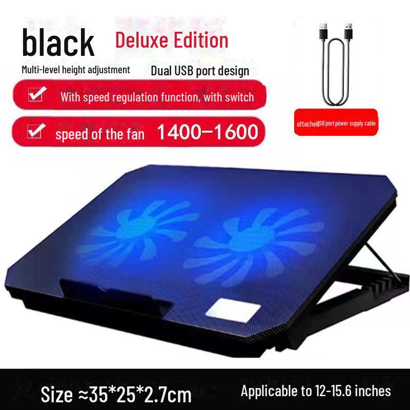 

Nosi S200C Бесшумная охлаждающая подставка для ноутбуков 14-15,6 дюймов чёрный