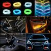 5V USB EL Wire Flexible Glow EL Wire Tape Tube Strip LED Neon Lights Shoes Clothing Car Waterproof Led Strip 1m/3m/5M 1PC/lot