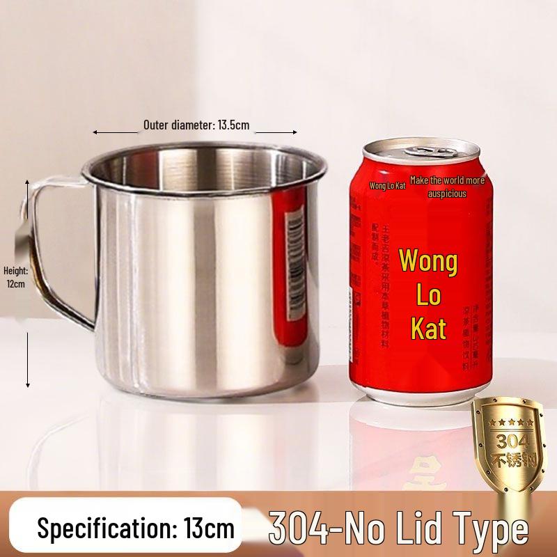 High-Quality Stainless Steel Water Cup with Handle for Kindergarten and Home Use