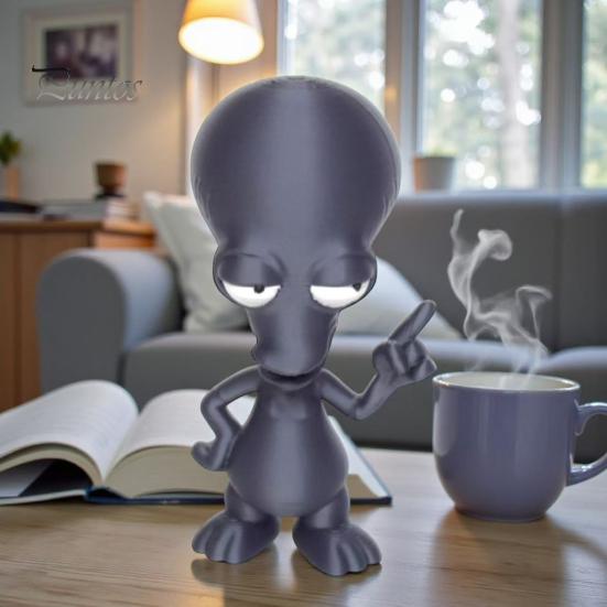 Decorative Alien Figure 3D Printed Ornament, Funny Figurine, Collectible Big Head Novelty Home Ornament Statue for Desk Shelf Decor, Lovers