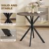 80cm Industrial Round Dining Table - Brown