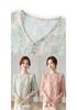 Elegantes Chiffon-Oberteil mit Sieben-Viertel-Ärmeln für Frühling/Sommer für Frauen mittleren und höheren Alters