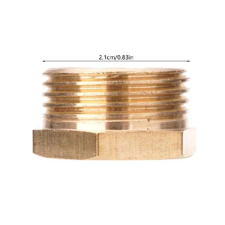 6Pcs Brass Pipe Fitting Reducer 3/4in To 1/2inch Reducer Hoses Tube Atapter