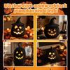 with LED Candle Black Jack-O Lantern Candy Storage Basket  Halloween Decoration
