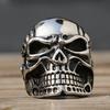 Polierter Kapala Totenkopfring Herren Jungen Edelstahl Motorrad Biker Ring Dominanter Männlicher Gothic Totenkopfringe Großhandel
