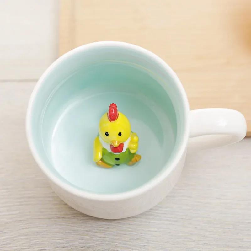 400ML Ceramic Mugs Creative Cute Cartoon Stereo Animal Milk Coffee Cups Couple Cups of Household Drinking Water Supplies