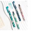 6pcs Floral Rollerball Pens Sakura Flower Cherry Blossom Fine Point 0.5mm Quick-Drying Liquid Ink Durable Plastic Material