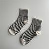 Ladies Spring New Style High Elastic Stripe In The Tube Stack Socks