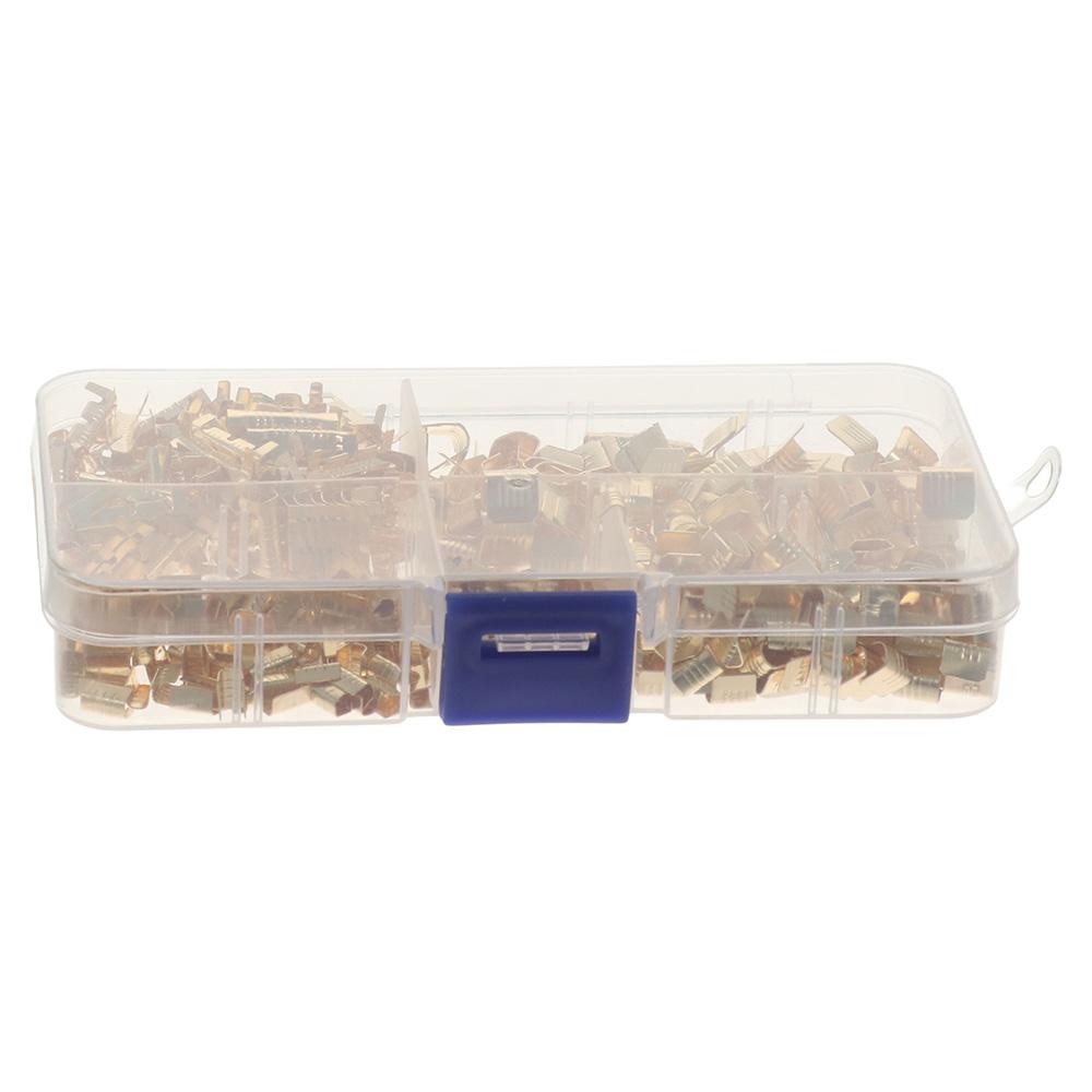 500PCS U Shape Crimp Kit 5 Sizes Wire Connectors Non-Insulated Ring Terminals