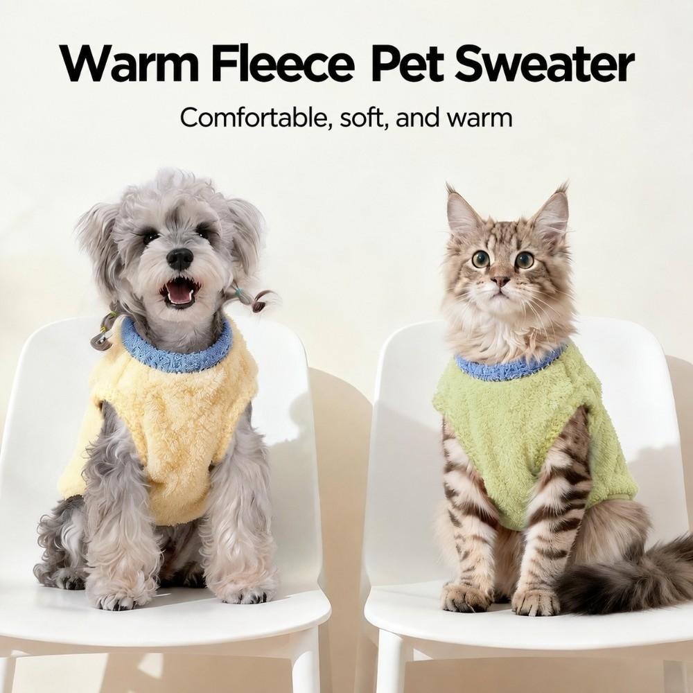 Thickened Cat Warm Clothes Velvet Dog Pullover Vest Fashion Pet Vest Coat For Cats