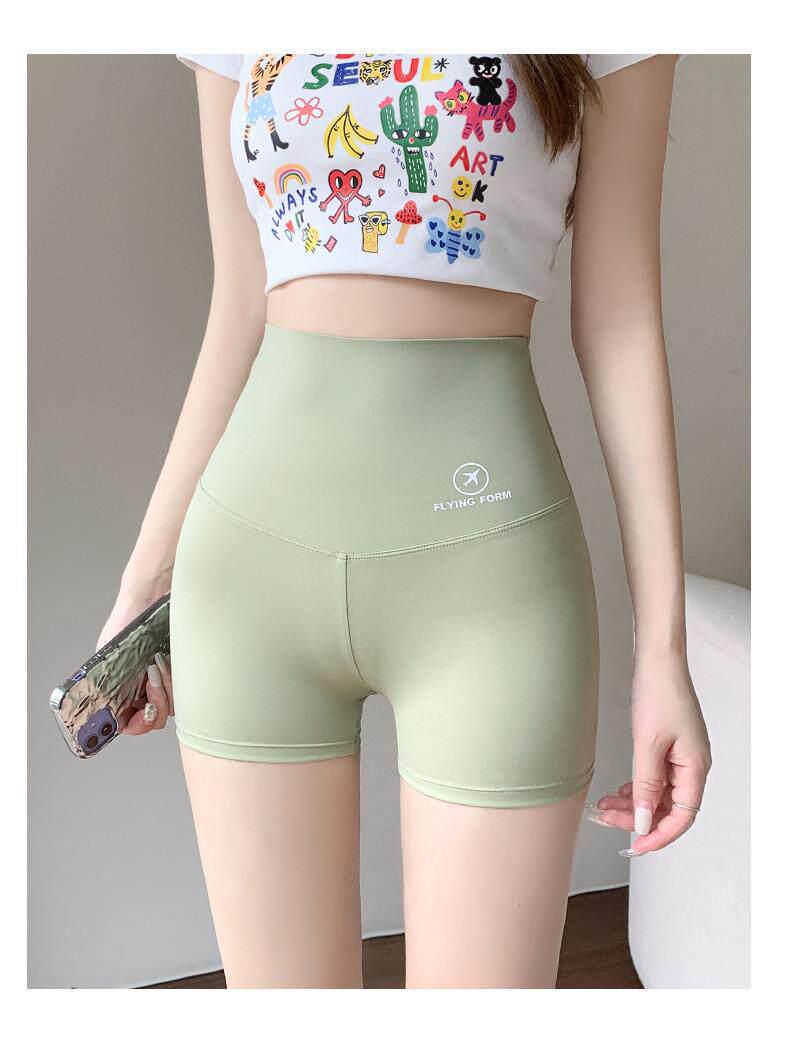 

Women s Summer Shark Yoga Pants with Tummy Control Skirt and Anti-Exposure Three-Quarter Safety Shorts. L зелений