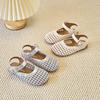 Girls Half Sandals Weave Hollowed-out Children Casual Princess Shoes Korean Style 2025 Summer New Kids Beach Shoes Soft Trendy