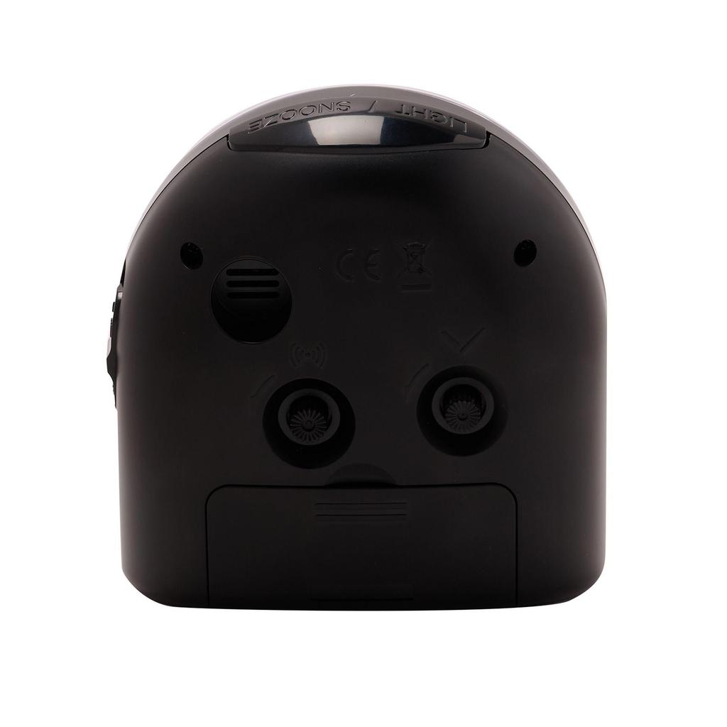 Hometime Silent Sweep Round Face Blinking Light Alarm Clock - Black