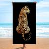 Übergroßes Mikrofaser-Strandtuch Leopardenmuster, Extra Groß Schnelltrocknend Sandfrei Badetuch, XL Tierisches Reise-Schwimmbad-Tuch