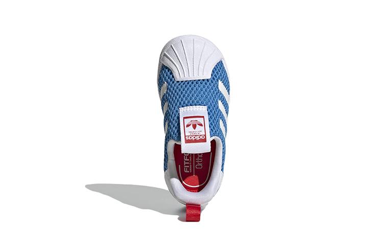Adidas Originals SUPERSTAR 360 Abrasion Resistant Low top Toddler Shoes Blue Infant And Toddler GY9143