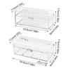 Clear Acrylic Powder Puff Layered Storage Box Dressing Table Cosmetic Powder Puff Finishing Grid Box Desktop Drawer Storage Box