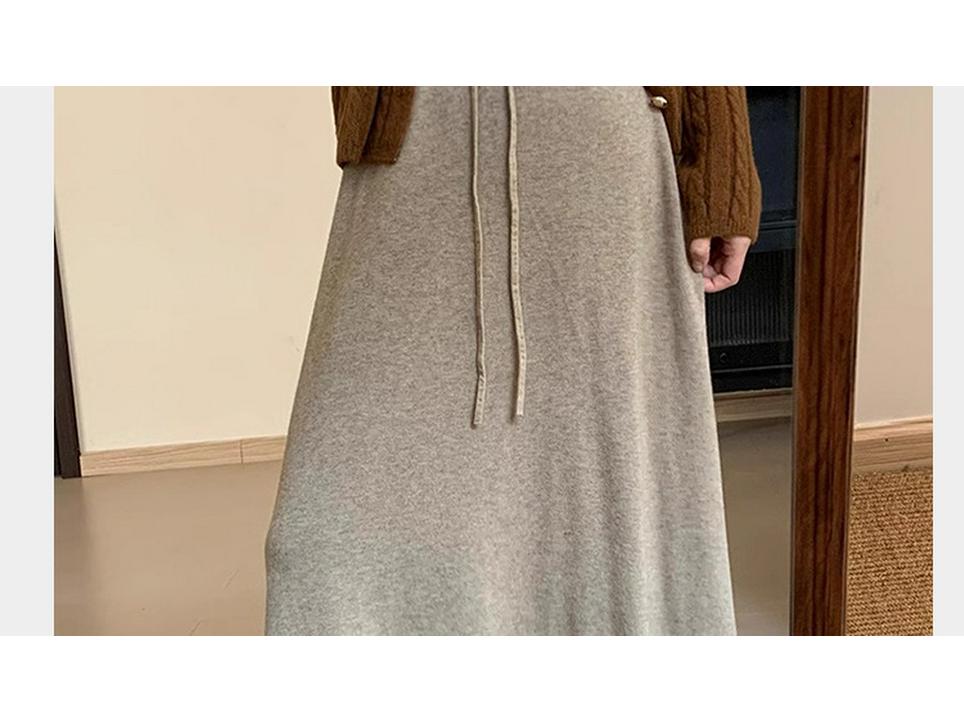 Tmall Quality Maternity Cashmere Knitted Autumn Skirt - Adjustable, Warm, and Comfortable