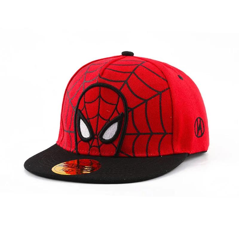 #Anime Cartoon Spiderman Hats for Kids Toddler Baby Baseball Cap Spring Summer Children's Snapback Hip Hop Adjustable Caps