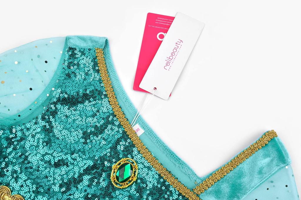 ReliBeauty Princess Cosplay Costume for Perfect for or Any Includes a Tiara and Size Girls, Halloween, Birthdays, Christmas, Occasion. Choker. 4-Piece