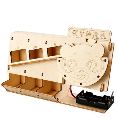Physics Teaching Tool Wooden DIY Coin Sorting Machine Set Educational Assembly Project Design For Student Science Class