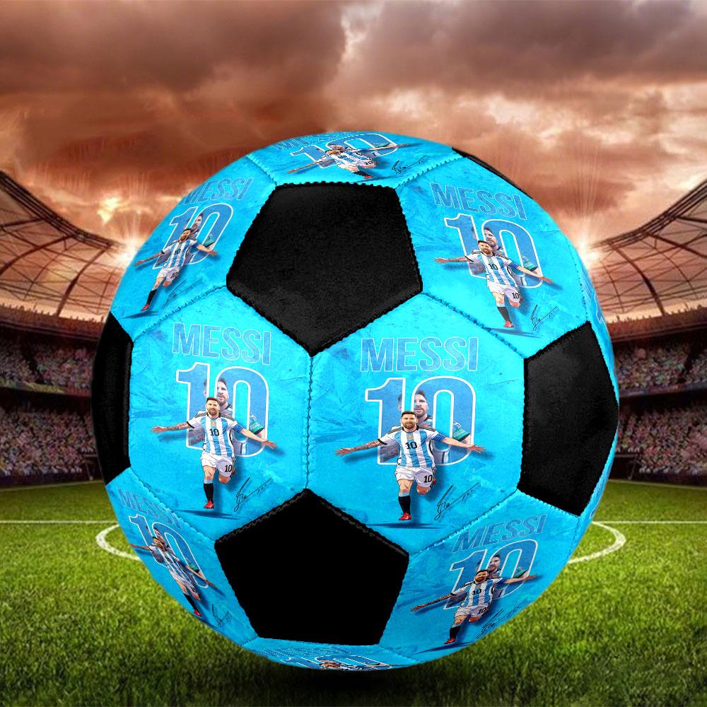 1 ud. Balón de Fútbol Messi Talla 5 Balón de Fútbol Sala Colorido de Moda Juego de Patio Trasero - Ideal Para Regalo de Aficionados al Deporte HE46