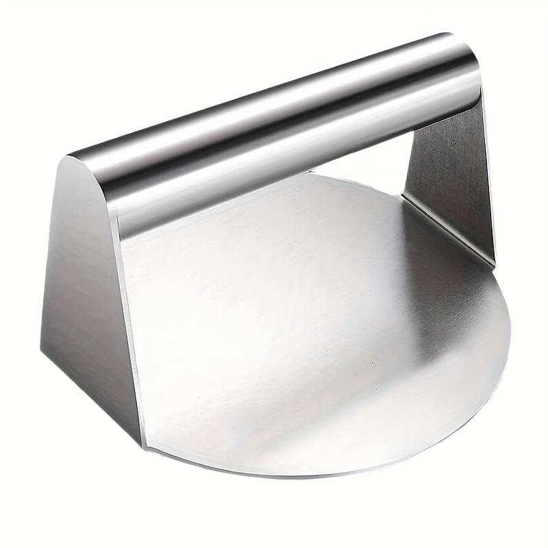 

1Pc High-Quality Round Stainless Steel Burger Meat Press, Suitable For Grilling And Frying Pans, Meat Mashing Tool For Barbecue And Cooking, Meat 1Pc large round shape