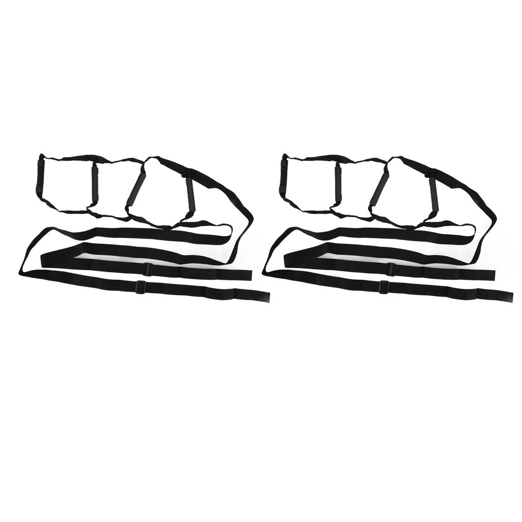 2PCS Bed Sit Up Helper Nylon Adjustable Four Sections Bed Ladder Assist for The Elderly