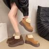 Neue dicksohlige, höhenerhöhende Schneestiefel für Damen, Fleece-Kurzstiefel und warme Baumwollschuhe