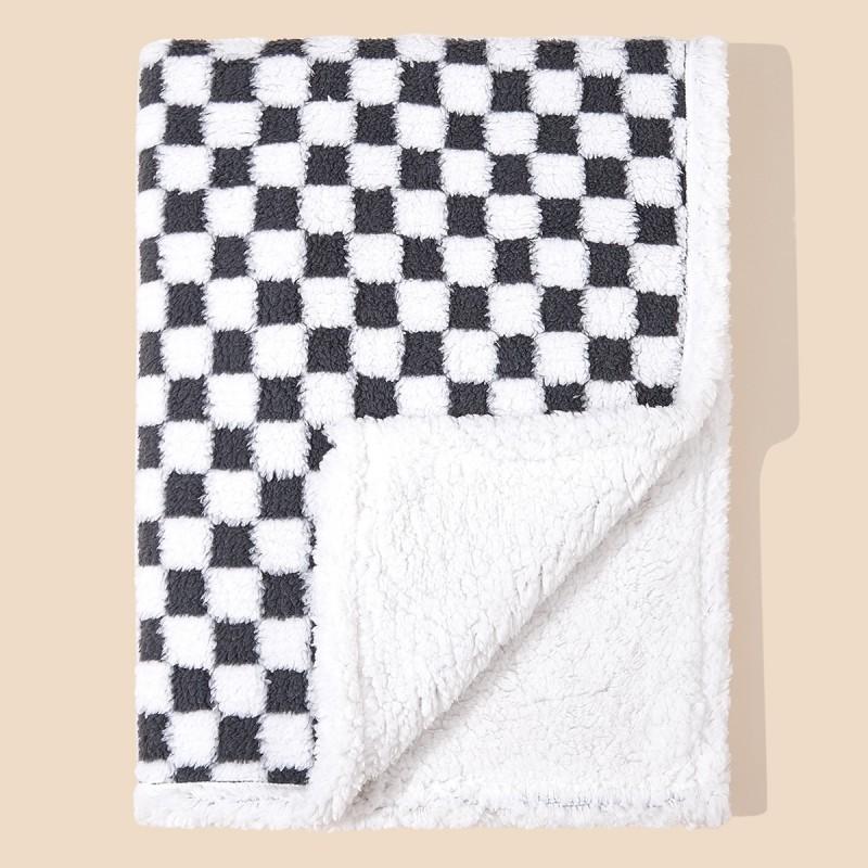 Newborn Winter Double-Layer Fleece Blanket With Folded Edge Baby Swaddle Wrap Stroller Crib Soft Warm Infant Throw