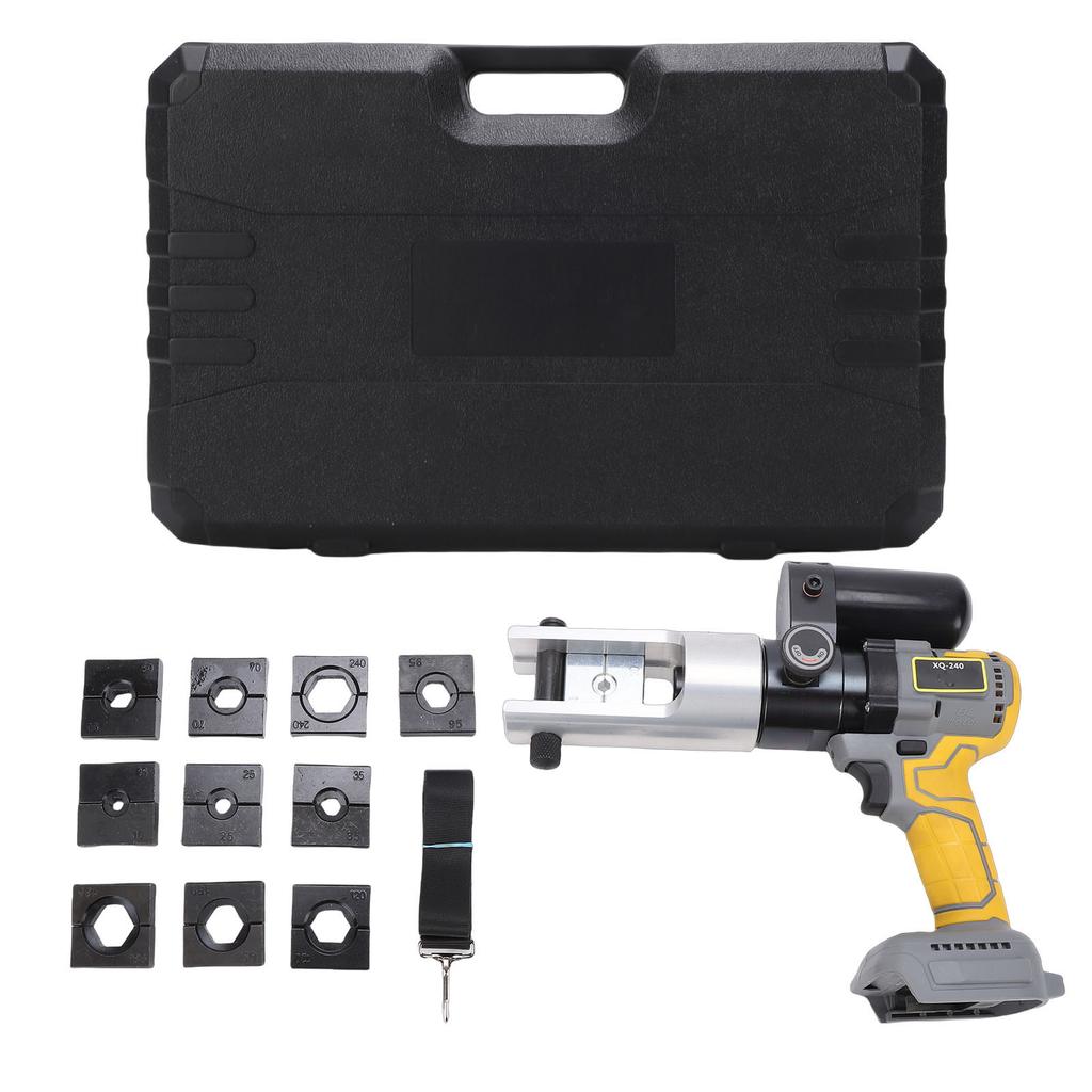 Electric Hydraulic Crimping Tool Copper 240mm² Aluminum 185mm² 90KN Electrical Terminal Cable Lug Wire Crimper with 10