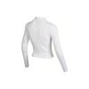 Nike Solid Color Logo Print High Neck Long Sleeve T-Shirt Women Tops White DV7881-100