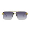 Square Frame Rimless Sunglasses Marble Pattern Driving Eyewear Cool Men Sunglasses  Outdoor