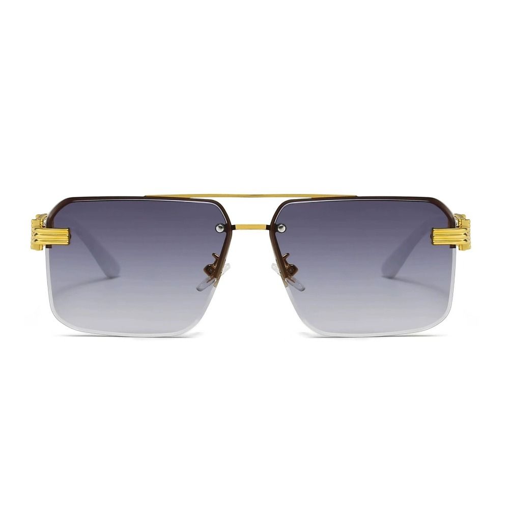 Square Frame Rimless Sunglasses Marble Pattern Driving Eyewear Cool Men Sunglasses Outdoor