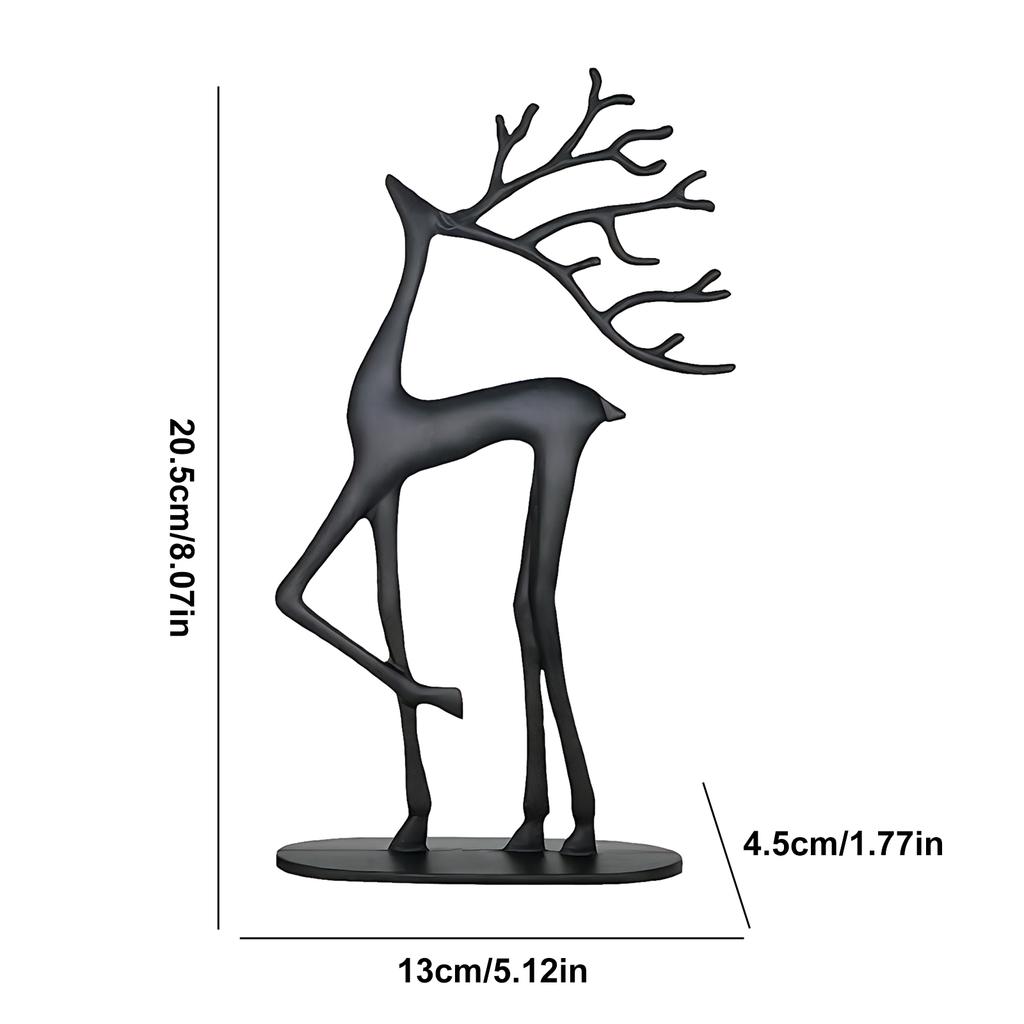Christmas Reindeer Decor Resin Xmas Figurines Modern Christmas Decor Reindeer Figurine Elk Statue Elegant Indoor Holiday Decor