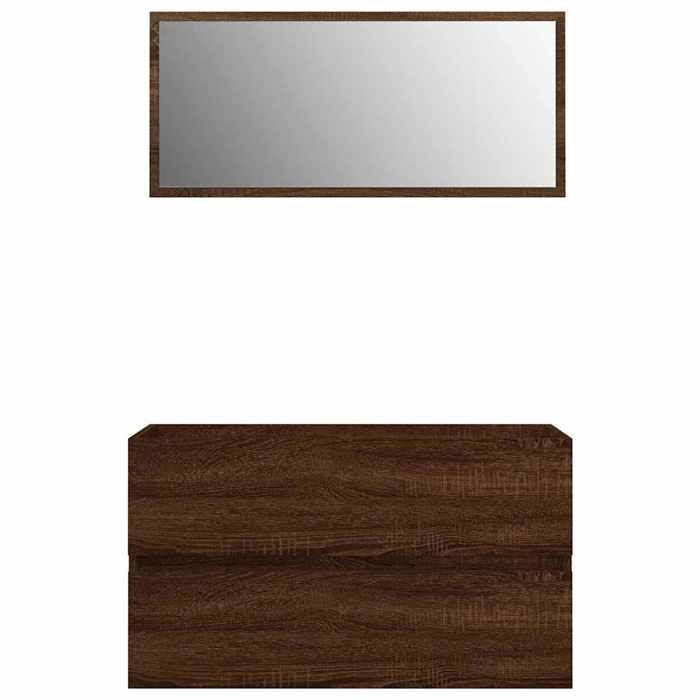 VidaXL Ensemble De Meubles De Salle De Bain 2 Pcs Chêne Marron 815740