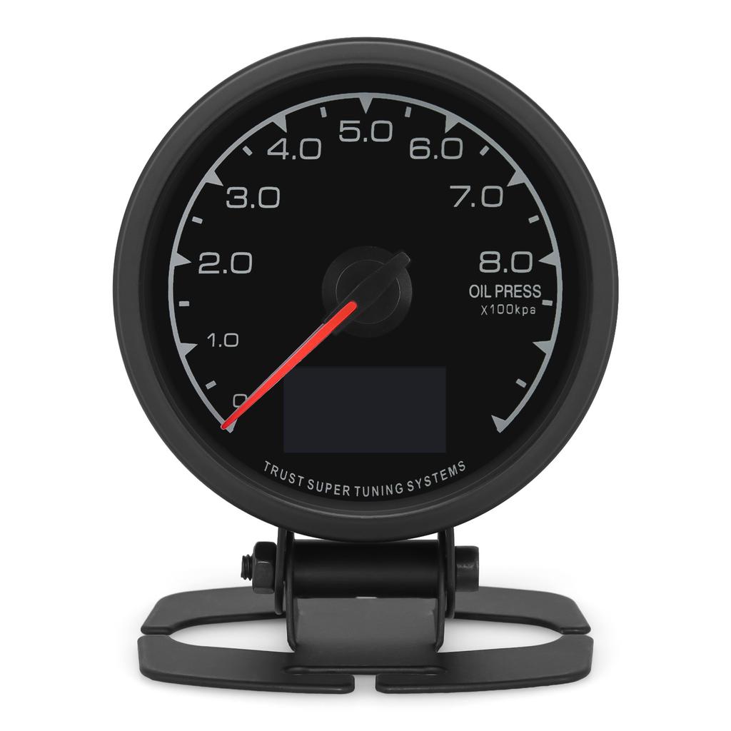 12V Automotive Oil Pressure Gauge + Oil Pressure Sensor 1/8 NPT 62mm Car Meter Digital Fuel Press Oil Manometer Diagnostic Tool