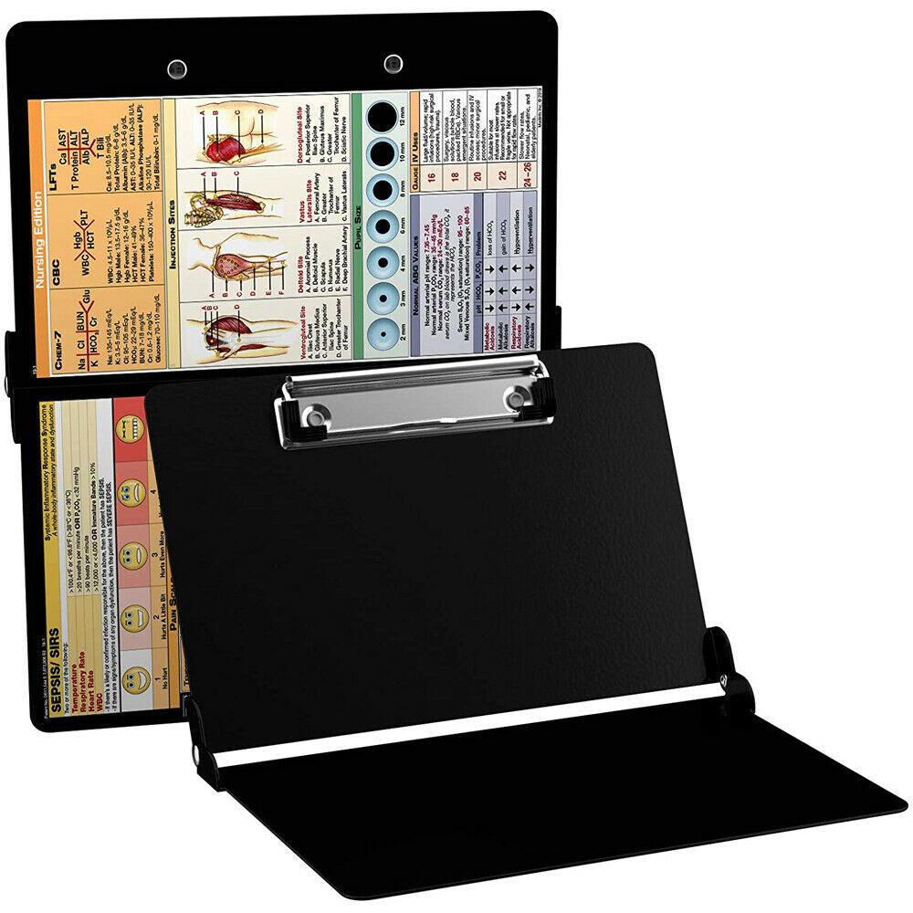 New Style Clipboard Nursing Edition Aluminium Alloy Folding Nursing Clipboard With Quick Reference Sheet Writing Pad