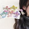 1 Pair  New Cute Hand Drawn Graffiti Bow Princess Headwear Kids Elastic Hair Bands Children Hair Ropes Girls Hair Accessories