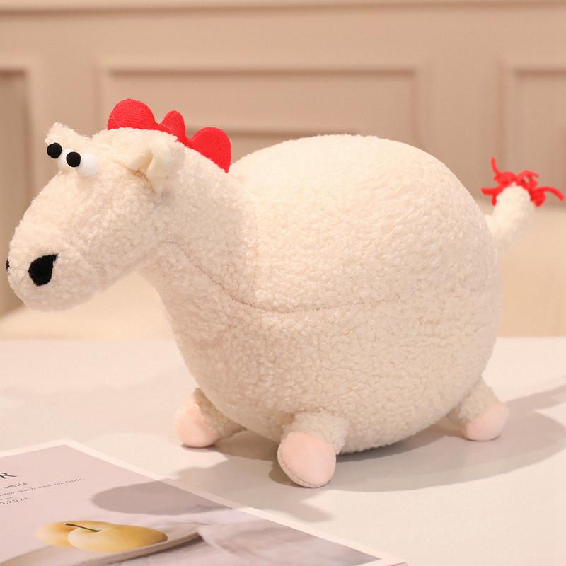 Cute Chubby And Round Plush Horse Doll With Pp Cotton Filling For Kids And Collectors