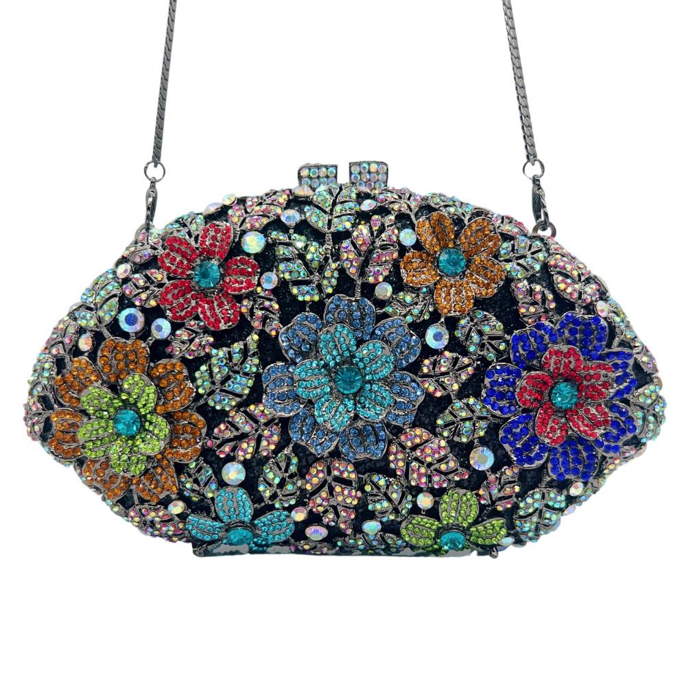 Mermaid Handmade Diamond-encrusted Evening Bag Foreign Trade Empty Metal Hard Box Full of Diamonds Hand Bag for Women Stone Clut