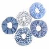 5pcs/set Elastic Floral Fabric Headbands Vintage Floral Ponytail Holder Scrunchie Hair Ties  Daily