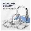 M6 M8 304 Stainless Steel U Type Bolts with Plate Nuts Round U Shape Pipe Clamp Clip U Type Tube Holder Fixed Buckle 2mm Plate
